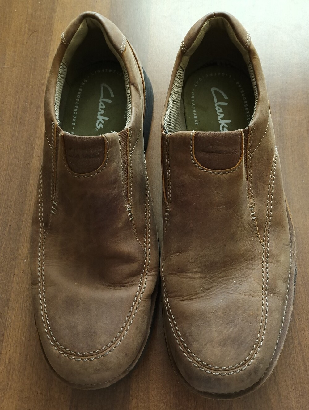 EUC Clark's Brown Soft Leather Casual/Dress Shoes (13)
